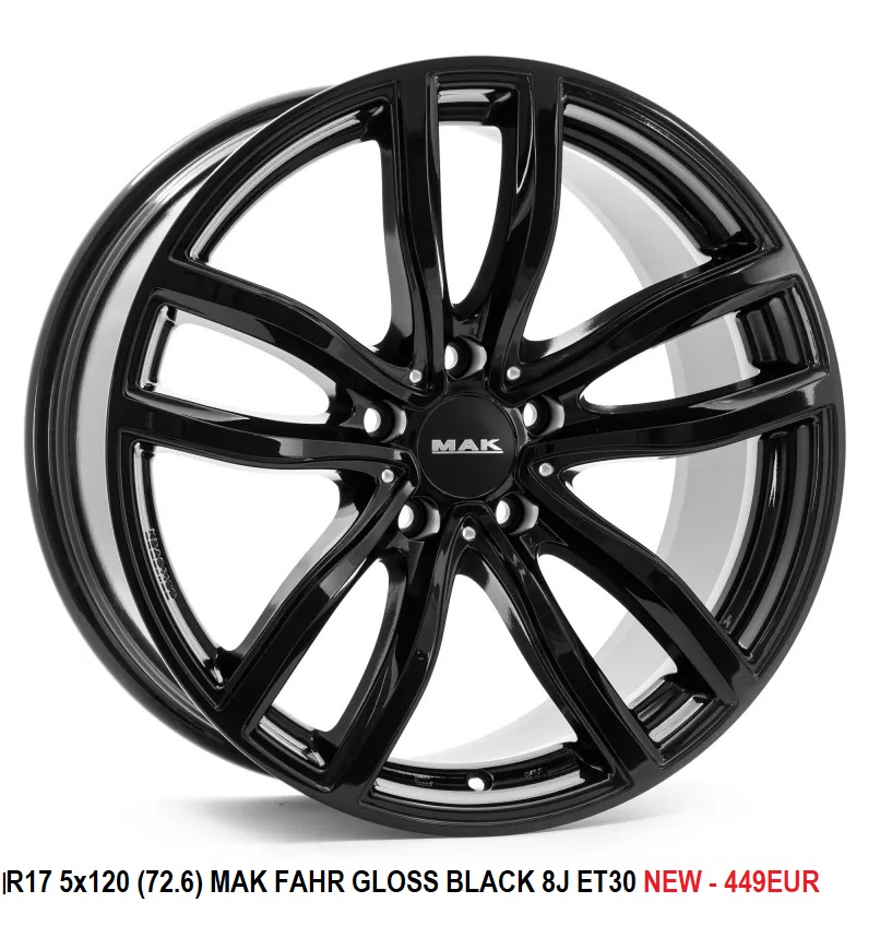 R17 5x120 (72.6) MAK FAHR GLOSS BLACK 8J ET30