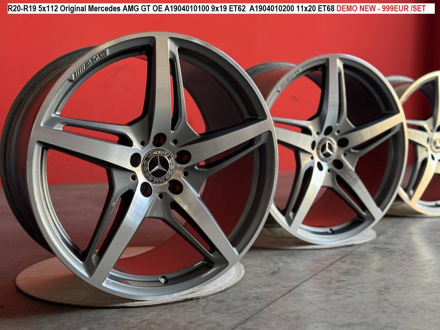 R20-R19 5x112 Original Mercedes AMG GT OE A1904010100 9x19 ET62  A1904010200 11x20 ET68 DEMO disky